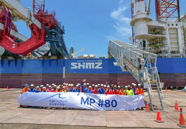 PB: Im 640-MW-Offshore-Windpark Yunlin wurde die Installation von 80 Unterwasserfundamenten abgeschlossen