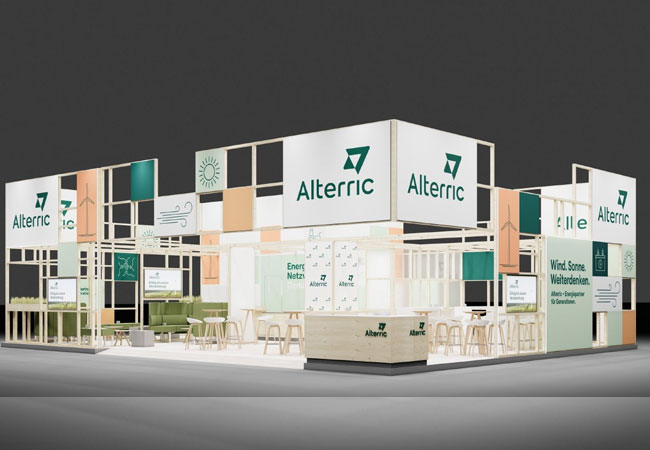 PB: Alterric Messestand auf der WindEnergy Hamburg 2024 – Halle 4, Stand 350 / ©: Alterric
