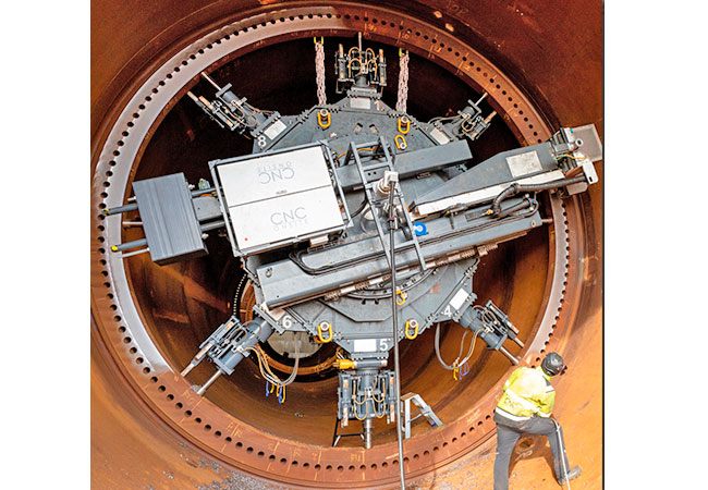PB: CS WIND Offshore integrates CNC Onsite’s precision milling machine for flanges up to 10m  / ©: CNC Onsite