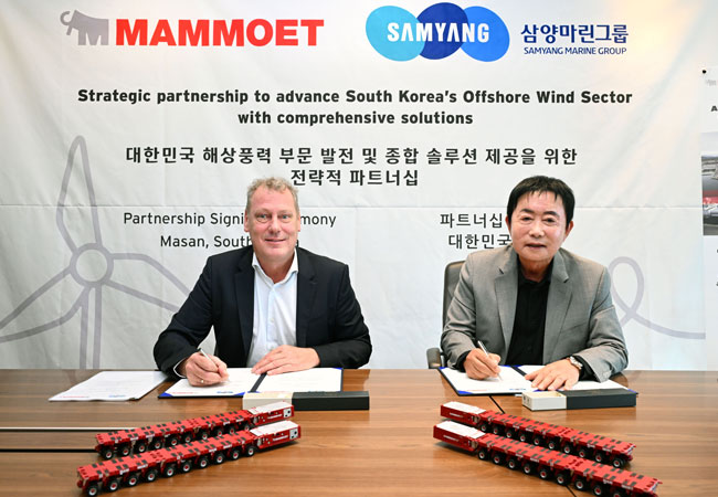 PB: Mammoet and Samyang Marine Group announce strategic partnership / ©: Mammoet
