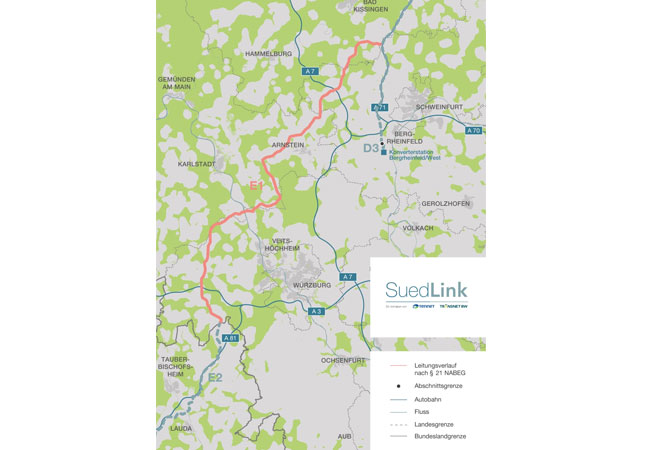 PB: SuedLink ein Vorhaben von TransnetBW und TenneT / ©: TransnetBW