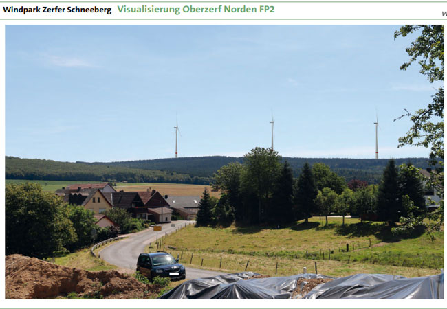 PB: Visualisierungen des Windparks Zerfer Schneeberg
