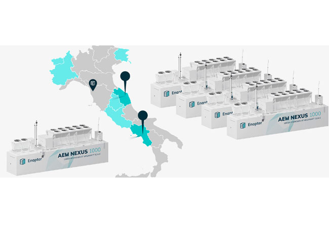 PB: Größter Einzelauftrag aus Europa: Auftrag über 4 MW AEM-Elektrolyseure von Renco SpA / ©: Enapter AG