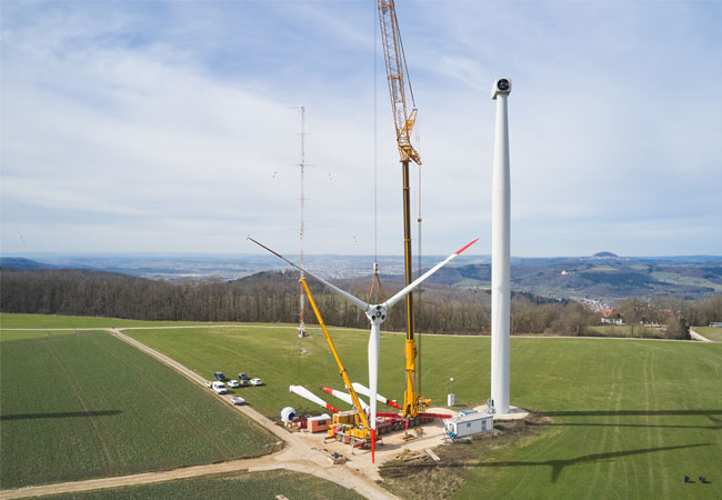 PB: Aufbau des Windtestfelds / ©: 2024 Zentrum für Sonnenenergie- und Wasserstoff-Forschung Baden-Württemberg