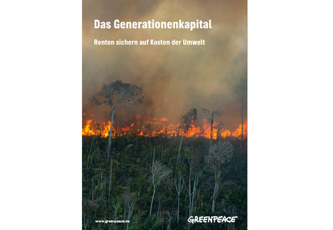 PB: Das Generationenkapitel Renten sichern auf Kosten der Umwelt / ©: Greenpeace e.V.