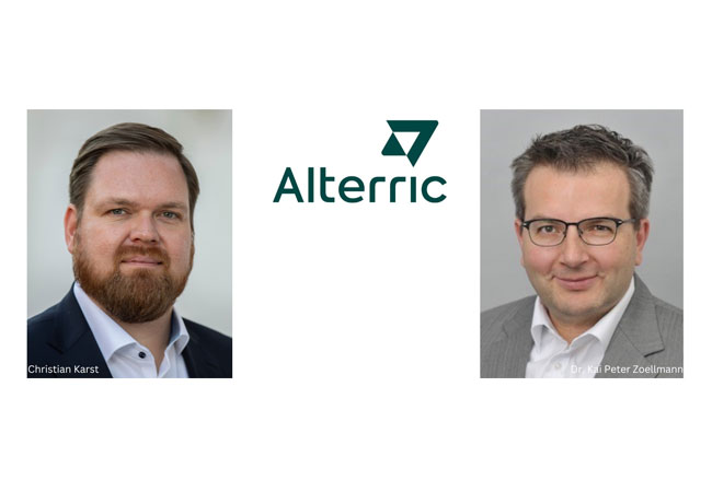 PB: Neben dem Vorsitzenden der Geschäftsführung (CEO), Dr. Frank May, wird ab dem 1. November 2024 Dr. Kai Peter Zoellmann die Position des Chief Financial Officer (CFO) übernehmen / ©: Alterric