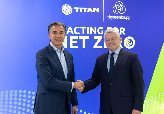 PB: thyssenkrupp und die TITAN Group haben heute in der griechischen Hauptstadt Athen einen Front-End-Engineering-Design-Vertrag (FEED) für das Carbon Capture-Projekt IFESTOS unterzeichnet. / ©: thyssenkrupp