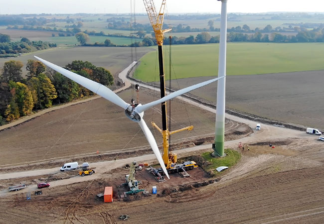 PB: Vier Turbinen mit 22,8 MW Gesamtleistung ersetzen sechs Altanlagen / ©: RWE
