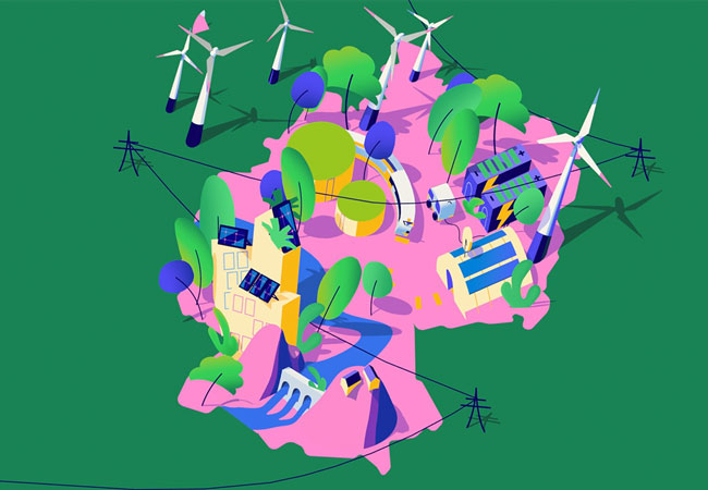 PB: Energiewendevision als neue Animation im Kinderbuchstil, leicht verständlich für ALLE / ©: AEE
