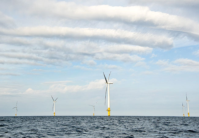 PB: Ein Offshore-Windpark in der Nordsee (Quelle: BSH/Claudia Thomsen)