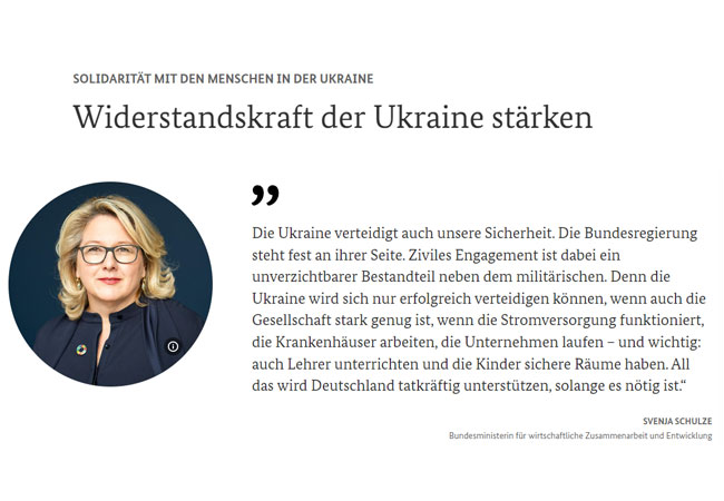 PB: Gender-Entwicklungsminister*in Schulze übergibt in Kiew das Ukraine-Winterpaket