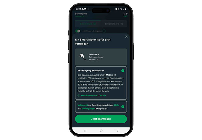 PB: Low res Smart Meter Order Button Screenshot_App / ©: Rabot Energy