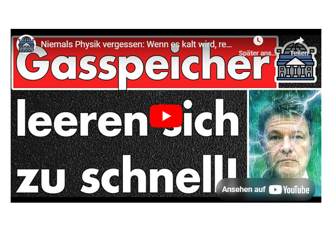 Videobild: Niemals Physik vergessen: Wenn es kalt wird, reicht das Gas nicht! Gasentnahme steigt weiter an!
