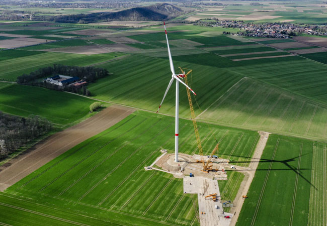 PB: Windenergieanlage Aldenhoven am Netz / ©: MLK Gruppe / Foto: Markus Bullik