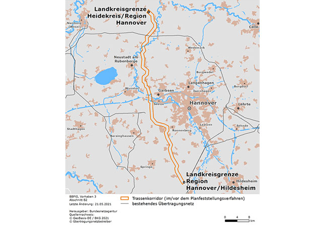PB: Planfeststellung Q2 2021 - Q1 2025 / ©: Bundesnetzagentur
