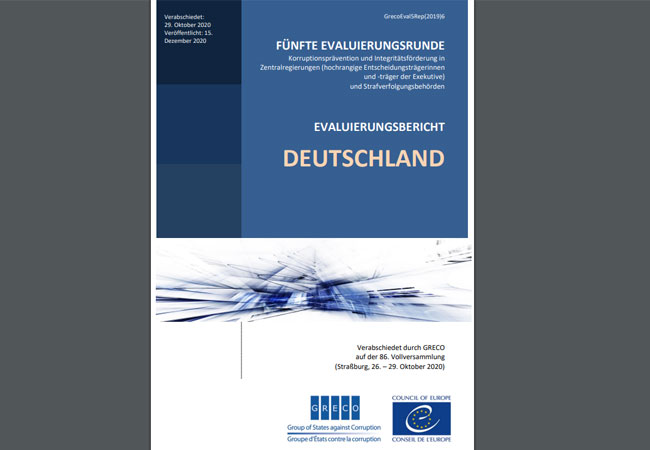 PB: GRECO 5. Runde Evaluationsbericht / ©: Bundesministerium der Justiz (BMJ)