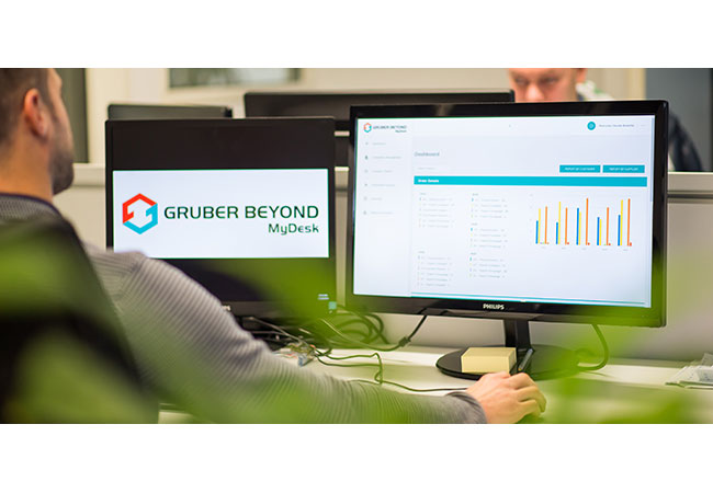 PB: Das IT-Portal Gruber Beyond MyDesk, zentraler Bestandteil der digitalen Strategie von Gruber Logistics, wurde in verbesserter Form online gestellt. (Quelle: Gruber Logistics)