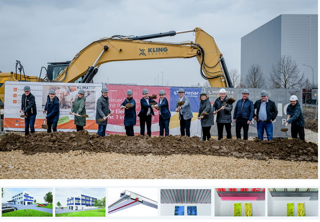 PB: Spatenstich, autarkes Firmengebäude in Memmingen. (Personen v.l: Sonepar (Niederlassungsleiter), Wilhelm Braun (Gesellschafter), Tanja Diemer (Architektin), Armin Bühler (Gesellschafter, GF), Jan Rothenbacher (OB Memmingen), Teammitglied (Sonepar), Teammitglied (Sonepar), Hr. Götz (Sonepar), Carola Isegrei (Prokuristin), Johann Hofmayr (Gesellschafter, GF), Roland Albrecht (Gesellschafter), Konrad Noll (Gesellschafter), Teammitglied (Sonepar) © Raum-K 