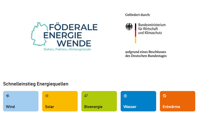 PB: Die neugestaltete Website "Föderale Energiewende" / ©: AEE e. Verein