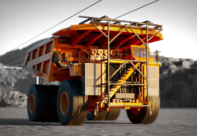 PB: technotrans Mining-Truck - Auf der diesjährigen bauma präsentiert technotrans hochflexible Thermomanagement-Systeme für batterieelektrische Fahrzeuge im Mining- und Off-Road-Bereich. / ©: technotrans SE