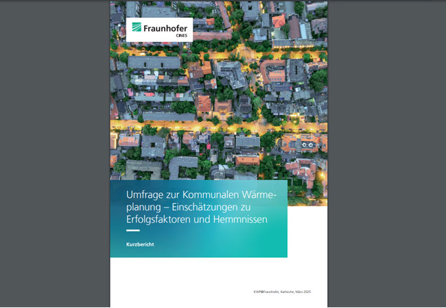 PB: Kommunale Wärmeplanung: Fraunhofer-Umfrage zieht Zwischenbilanz / ©: Fraunhofer CINES