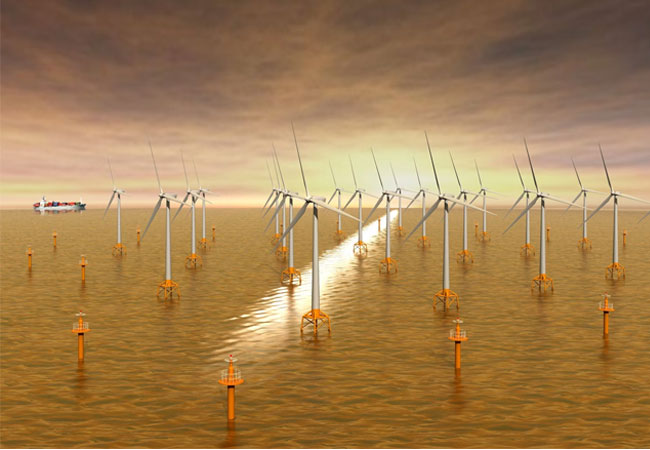 PB: Das Offshore-Windparkprojekt Changhua von TPC verfügt über eine Gesamtstromerzeugungskapazität von rund 300 Megawatt, die von 31 Windturbinen mit einer Leistung von jeweils 9,5 Megawatt erzeugt werden. Bildgenehmigung durch Sinotech Engineering Consultants Inc.
