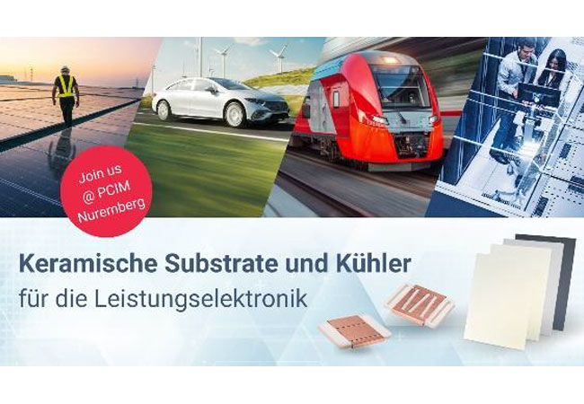 PB: Als Anbieter technischer Keramik stellt CeramTec vom 6. bis 8. Mai seine Lösungen für die Hochleistungselektronik auf der diesjährigen PCIM Expo in Nürnberg vor. / ©: CeramTec
