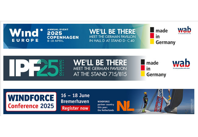 PB: „Made in Germany“: WAB gemeinsam mit innovativen Unternehmen zu Gast auf der WindEurope 2025 in Kopenhagen