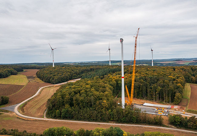 PB: Blick auf den Windpark Dainbach / ©: Paul Gärtner für EnBW