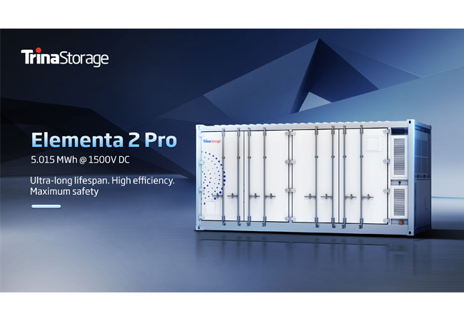 PB: Das 5.015 MWh-Energiespeichersystem Elementa 2 Pro von Trina Storage ist auf extrem lange Lebensdauer, höchste Effizienz und maximale Sicherheit ausgelegt. / c: Trina Storage