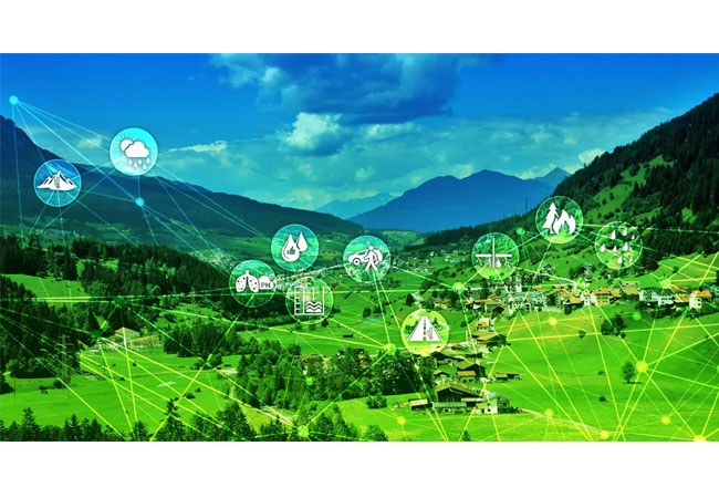 PB: Wenn Gemeinden sich zusammenschließen, um ihre IoT-Infrastruktur und ihr Knowhow im Bereich Smart Villages zu bündeln, entstehen smarte Regionen – typischerweise in ländlichen oder stadtnahen Gebieten (Grafik: Alpha-Omega Technology).