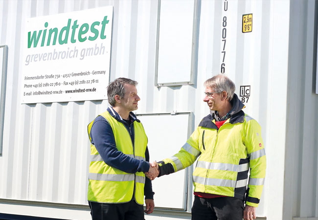 PB: : Anlieferung des neuen MV-FRT-Containers auf dem Testfeld in Grevenbroich / ©: windtest grevenbroich gmbh