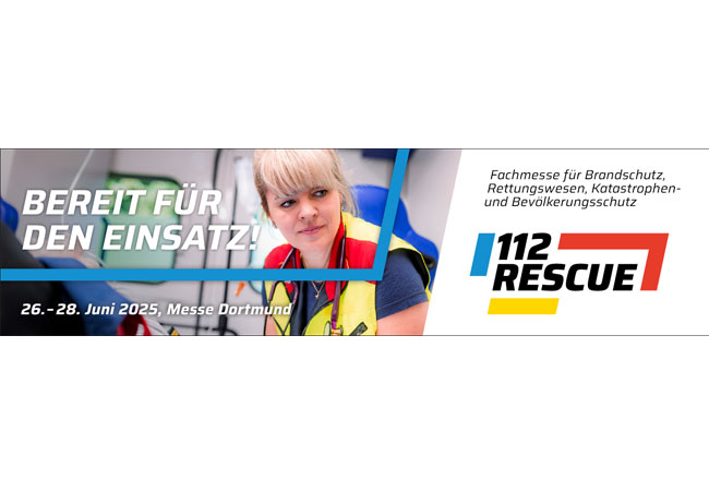 PB: 112RESCUE 2025: Zukunft der öffentlichen Sicherheit und Gefahrenabwehr präsentiert sich in Dortmund