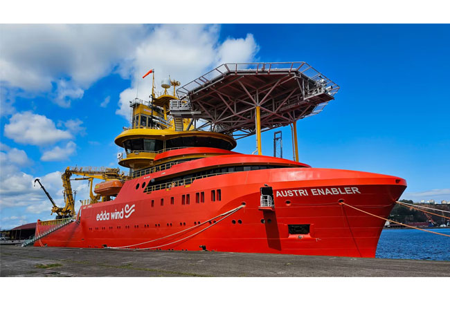 PB: Edda Wind took delivery of Commissioning Service Operation Vessel (CSOV) “Austri Enabler” from Gondan Shipbuilders. / ©: EDDA WIND
