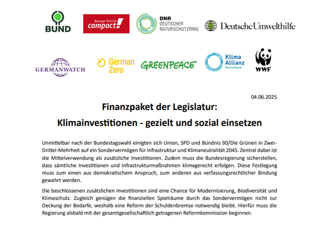 PB: NGO-Papier - sieben zentrale „Must-haves“ und sechs klare „No-Gos“
