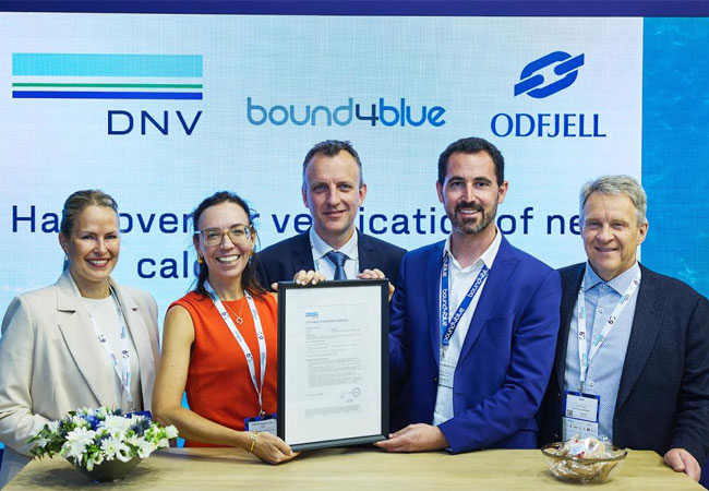 PB: Validating progress: bound4blue has taken a major step forward in simplifying the adoption of wind power worldwide, with DNV validation of its ‘wind propulsion system force matrix’ calculation method. / © DNV