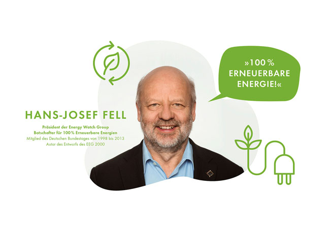 PB: Hans-Josef Fell ist Präsident der Energy Watch Group. Er war 1998-2013 MdB für Bündnis/Die Grünen und ist Mit-Autor des Entwurfs des Erneuerbare-Energien-Gesetzes von 2000.