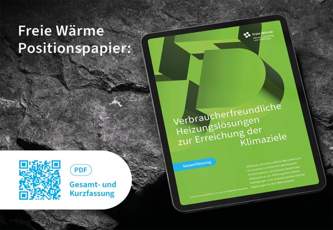 PB: Allianz Freie Wärme veröffentlicht Positionspapier zur klimaneutralen Wärmeversorgung  / ©: Allianz Freie Wärme