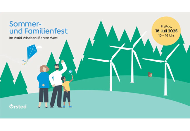 PB: Alle Interessierten sind herzlich eingeladen, den Windpark Bahren West I aus nächster Nähe zu erleben und gemeinsam die Inbetriebnahme zu feiern. / ©: Ørsted