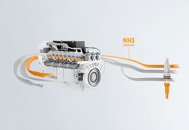 PB: Prototypen des Ammoniakmotors als Dual-Fuel-Lösung / ©: Liebherr-Components AG