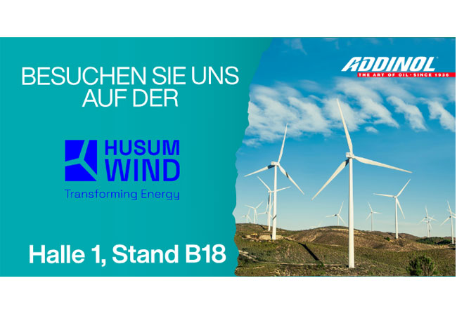 PB: ADDINOL auf der HUSUM WIND 2025 – mit Hochleistungsschmierstoffen, Analytik und umfassendem Service 