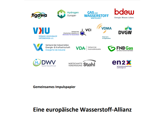 PB: Impulspapier - Deutsch-Französischer Ministerrat muss sich für gemeinsame Wasserstoff-Allianz einsetzen