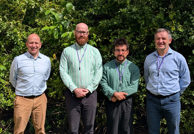 PB: Chris Smith, Head of Grid Services; Donald Eide, Senior Engineer; Ali Baker, Senior Engineer; and Gregory Dudziak, European Director of Advisory. / ©: Natural Power