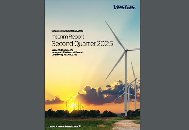 PB: Vestas – Interim Report, Second Quarter 2025