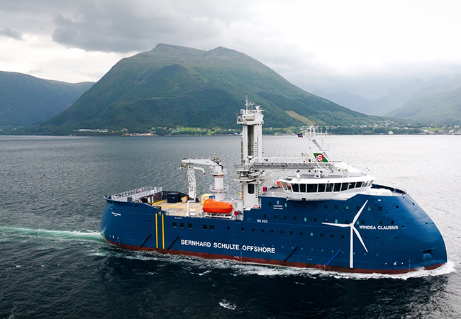PB: The newbuilding is characterised by its flexible employment in offshore operations and improved fuel economy. / ©: Jacob Stærk / Ulstein Group