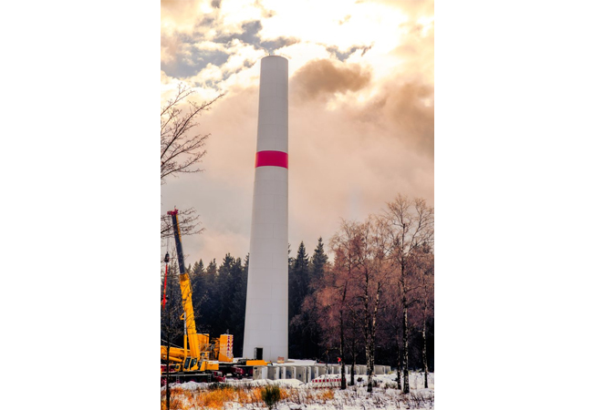 PB: Turmbau im Windpark Gomadingen startet