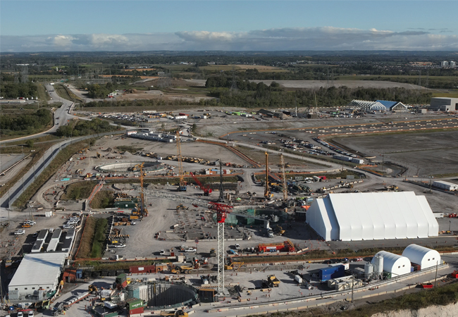 PB: Construction of the first BWRX-300 small modular reactor is underway at OPG’s Darlington New Nuclear Project site. / ©: GE Vernova