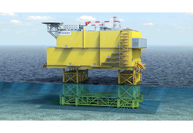 Picture caption: Tennet 2GW Program HVDC platform rendering. / Credit: TenneT