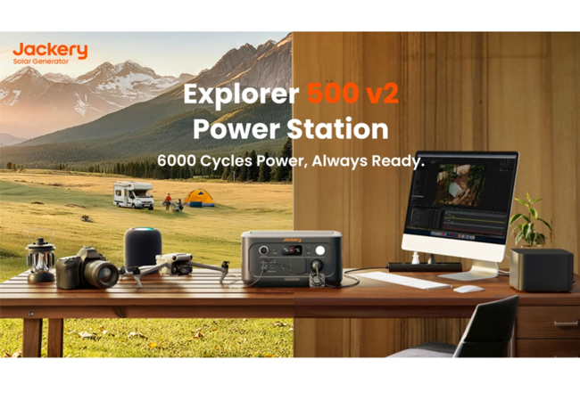 PB: Jackery Explorer 500 v2 setzt neue Maßstäbe: Kleinste Powerstation ihrer Klasse mit doppelter Lebensdauer / ©: Jackery 