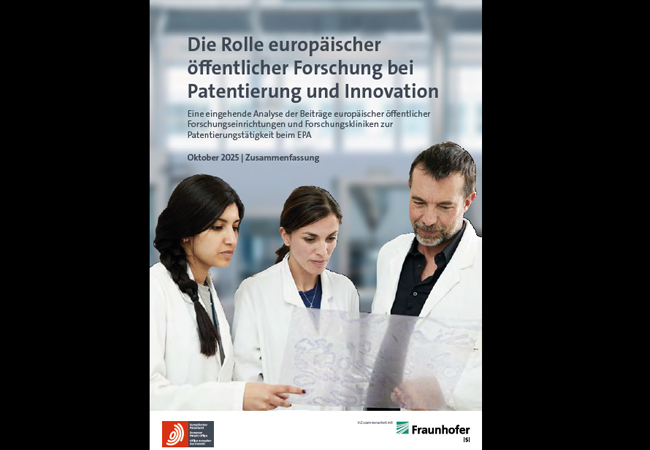 PB: Studie der Patentaktivitäten mit Beteiligung öffentlicher Forschungseinrichtungen in Europa